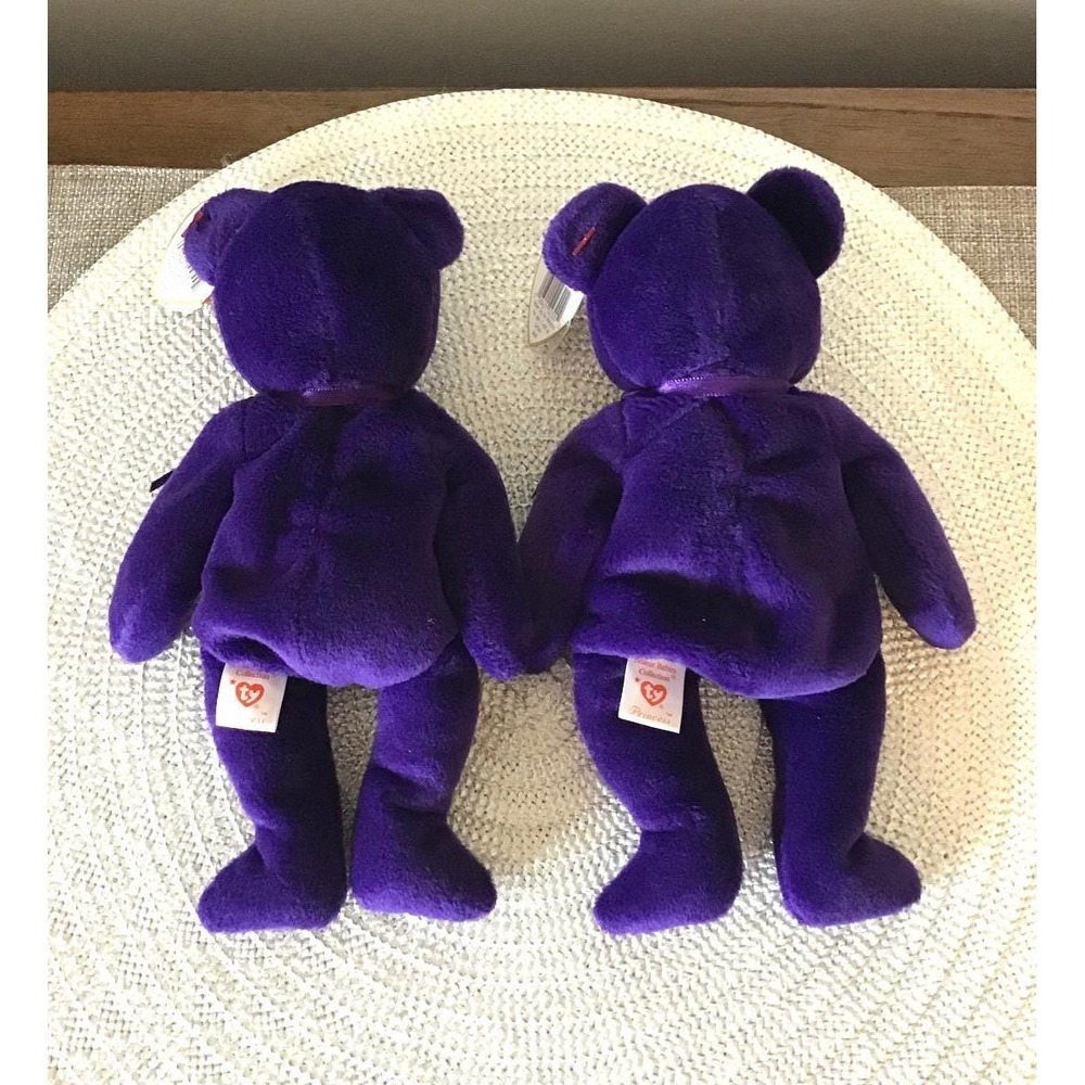 Ty Beanie Babies Princess Diana Plush Bears‎ 1997 PE Pellets Purple (3) Y2K Toys - Picture 8 of 16